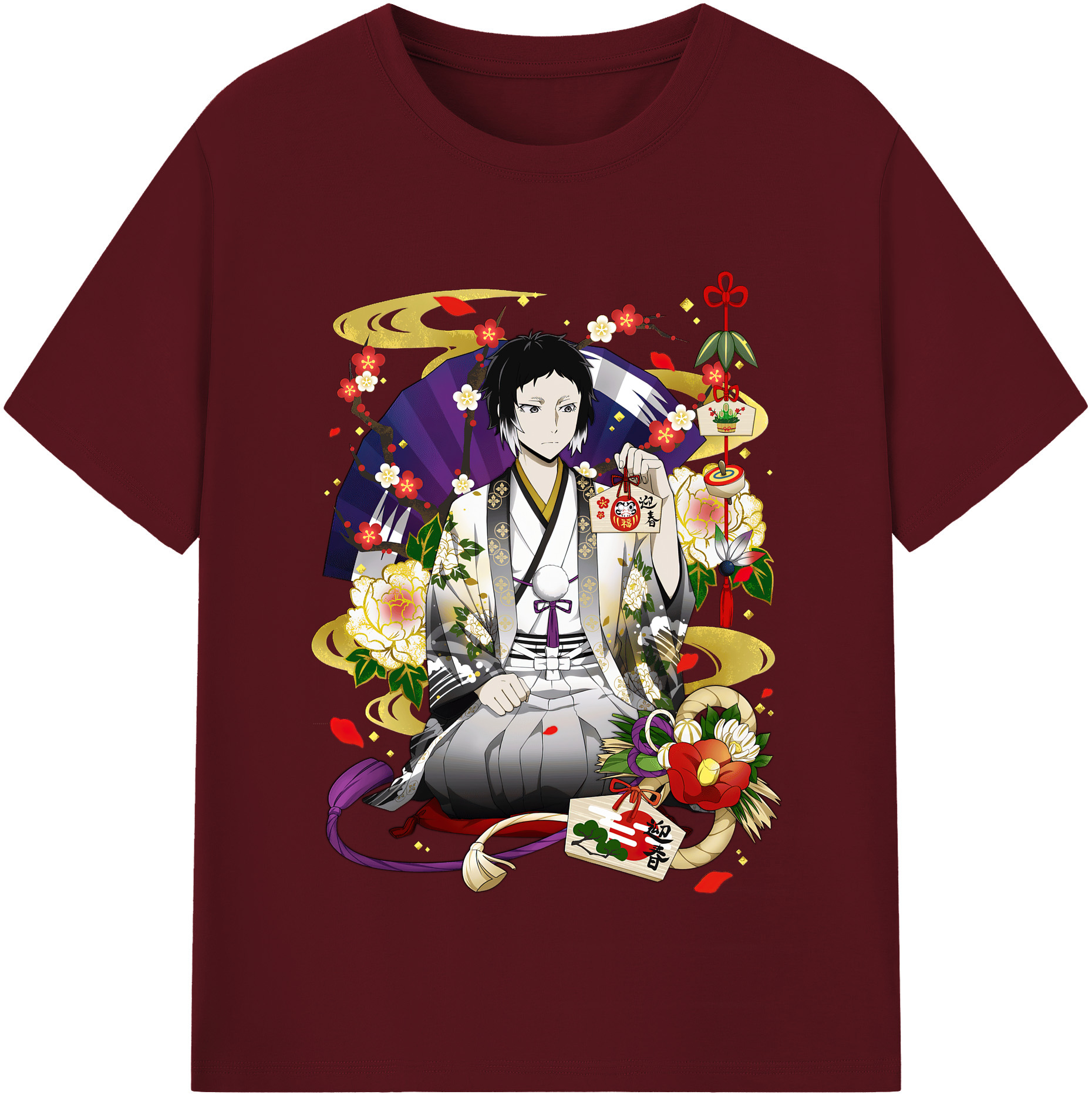 （画像用） 文豪ストレイドッグス Bungo Stray Dogs 綿100％半袖Tシャツ（フロントプリント）
